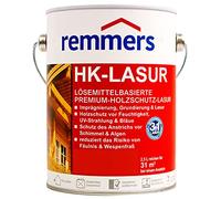 Remmers Vernice trasparente HK bianco, 2,5 litri, vernice trasparente decorativa premium per esterni, tripla protezione del legno con impregnante + fondo + finitura, protezione del legno da umidità e raggi