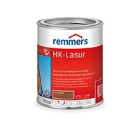 Remmers Vernice trasparente HK castagno, 0,75 litri, vernice trasparente decorativa premium per esterni, tripla protezione del legno con impregnante + fondo + finitura, protezione del legno da umidità e raggi