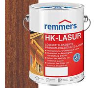 Remmers Vernice trasparente HK castagno, 5 litri, vernice trasparente decorativa premium per esterni, tripla protezione del legno con impregnante + fondo + finitura, protezione del legno da umidità e raggi
