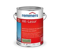 Remmers Vernice trasparente HK verde abete, 2,5 litri, vernice trasparente decorativa premium per esterni, tripla protezione del legno con impregnante + fondo + finitura, protezione del legno da umidità e raggi