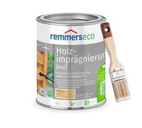 RemmersSet impregnante per legno [eco] - Protezione del legno impregnante e primer per interni ed esterni, pretrattamento per smalti e colori + pennello rigido - Set Bandloo (incolore, 0,75 L)