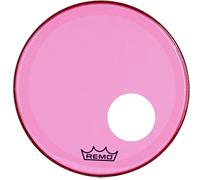 Remo Colortone Powerstroke 3 P3-1318-CT-PKOH - Pelle per batteria con apertura trasparente, 45,7 cm, colore: Rosa