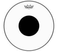 Membrana di tamburo Remo, per un suono chiaro e controllato, Black DotTM Suono controllato, tom trasparente con cerchio nero 18" Drumhead Clear Trasparente