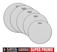 REMO EMPEROR SET 12" 13" 14" 16" 22" PELLE COATED SABBIATA BATTERIA ACUSTICA