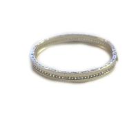 Remo Gammella Bracciale donna Rebecca semirigido in acciaio lavorato e zirconi misura 17 cm