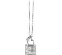 Remo Gammella collana donna Acciaio Lucchetto E Chiave con ZIRCONI 80 CM