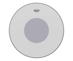 Remo Pelle per batteria CS Powerstroke 4 Bianca Sabbiata - Dot trasparente sulla superficie della pelle - 14″ - P4-0114-C2