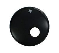 Remo Powerstroke 3 Ebony Resonant con anello dinamo da 5" installato, 20" P3-1020-ES-DM