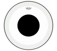 Remo Powerstroke TPR P3 Trasparente Nero Dot Bass Scruggs - Top Black Dot, 18 Powerstroke P3 Clear Black Dot Bass 24"