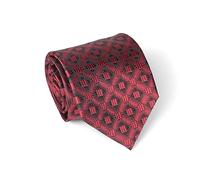 Remo Sartori - Cravatta in Pura Seta Microfantasia Bordeaux, Made in Italy, Uomo