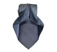 Remo Sartori - Cravatta Sartoriale Sfoderata Cinque Pieghe in Seta Blu, Fatta a Mano in Italia, Uomo (Extralunga: Lunghezza 155 cm)