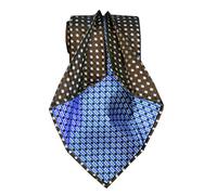 Remo Sartori - Cravatta Sartoriale Sfoderata Cinque Pieghe in Seta Microfantasia, Fatta a Mano in Italia, Uomo (Marrone, Standard: Lunghezza 148 cm)