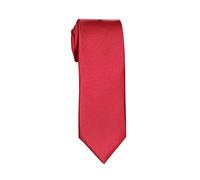 Remo Sartori - Cravatta Stretta Slim in Seta Tinta Unita, Larghezza cm 6, Made in Italy, Uomo (Rosso)