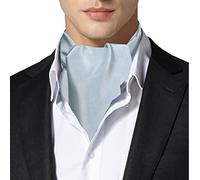 Remo Sartori - Foulard Uomo Ascot Doppia Pala In Pura Seta Tinta Unita, Made In Italy (Taglia Unica, Azzuro Carta da Zucchero)