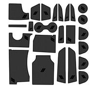 REMOCH Adatto per Dodge Charger Accessories 2015-2023, inserto portabicchieri per console centrale del cambio, rivestimento per interni delle portiere (set da 26 pezzi, finiture nere)