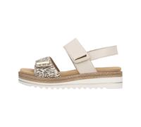 Remonte D0Q59 Sandali Donna Zeppa con Tomaia In Pelle Beige Oro