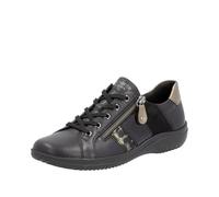 Remonte D1E00, Lacer Donna, Schwarz, 40 EU