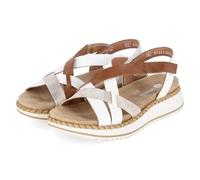 Remonte D3J53-80 - Sandali piatti da donna, in pelle liscia, taglia 36, colore: Bianco