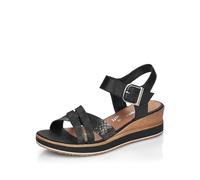 Remonte Dorndorf Sandali con zeppa D6454 Donna Grafite/Nero Taglia 41 EU