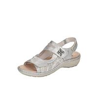Remonte D7647, Sandali Donna, Frost Perlcloud Grigio Chiaro Bianco 40, 41 EU
