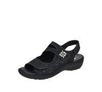 Remonte D7647, Sandali Donna, Nero Nero Nero Gunmetal 01, 38 EU