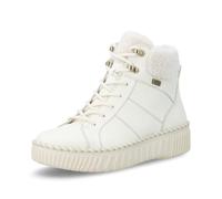Remonte Damen Stiefeletten Glattleder D4A74-80 Weiss Gr. 39 | Idrorepellente, Larghezza G, Cerniera, Plateau, Fodera in lana di agnello
