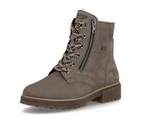Remonte Damen Stiefeletten Veloursleder D3W70-42 Grau Gr. 42 | Idrorepellente, Larghezza H, Cerniera, Tacco a blocco, Fodera in lana di agnello