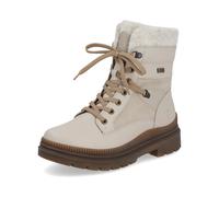 Remonte Damen Stivaletti Beige In Pelle Liscia Foderati con Lacci e Zip