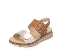 Remonte Donna Naturale Bella Sandali Con Chiusura a Strappo Pelle D1J53