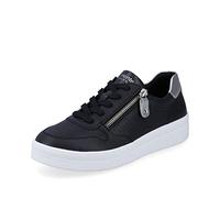 Remonte Donna Scarpe Basse D0J02, Signora Scarpe comode,Soletta Removibile,Scarpa Bassa Comfort,Lacci,Comodo,Blau Kombi,37 EU / 4 UK