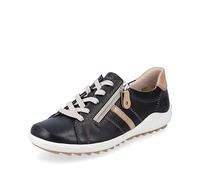 Remonte Donna Scarpe Basse R1432, Signora Scarpe comode,Soletta Removibile,Scarpa Bassa Comfort,Lacci,Comodo,Schwarz Kombi,38 EU / 5 UK