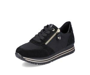 Remonte Donna Scarpe Stringate D1316, Signora Scarpe Sportive Allacciate,Soletta Removibile,Scarpa Bassa,Scarpe Allacciate,Schwarz,44 EU / 9.5 UK