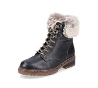 Remonte Donna Stivali D0B74, Signora Stivali Invernali,Soletta Removibile,Idrorepellente,remonteTEX,Stivali Allacciati,Schwarz Kombi,37 EU / 4 UK