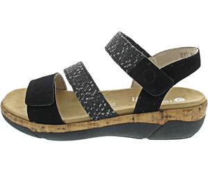 Remonte R6861, Sandali con Cinturino alla Caviglia Donna, Nero, 38 EU