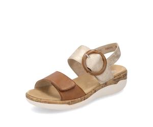Remonte Rock Womens Sandals 39 EU Tan/Metallic