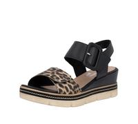 Remonte Sandali da donna D2L53 con zeppa, nero, 44 EU