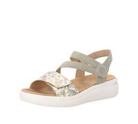 Remonte Sandali Donna In Pelle Keilabsatz D3L51 Con Zeppa Beige Blu Verde
