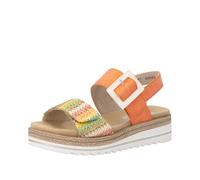 Remonte Sandalo da donna D0Q62 con zeppa, arancione, 40 EU