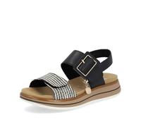 REMONTE Sandalo con cinturino oro / nero / bianco, Taglia 40