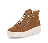 Remonte Sneaker alte da donna D1C70, scarpe basse da donna, inserto sciolto, Marrone 22., 43 EU