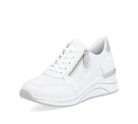 Remonte Sneaker basse da donna D0T06, con inserto sciolto, Bianco Kombi 80, 43 EU Larga