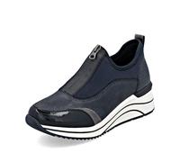 Remonte Sneaker basse da donna D0T08, con inserto sciolto, Blu Combi 14, 45 EU Weit