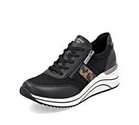 Remonte Sneaker basse da donna D0T09, con inserto sciolto, Nero Combi 04, 43 EU Weit