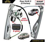 Remonte Vetro Elettrico Anteriore Sinistro Leva per Renault Clio III 5 Porta