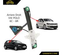 Meccanismo Alzacristalli Posteriore Destra Passeggero per VW Polo 6R (2009