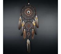 Remorlet Acchiappasogni grande per camera da letto adulto marrone boho acchiappasogni decorazione da parete con turchese ornamento da appendere per dormitorio adolescente decorazione regalo festival