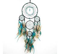Remorlet Acchiappasogni grande per camera da letto adulto nero boho acchiappasogni decorazione da parete con turchese ornamento da appendere per dormitorio adolescente decorazione regalo festival