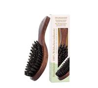 REMOS - Spazzola per capelli in legno di noce al 100% con setole di cinghiale larghe