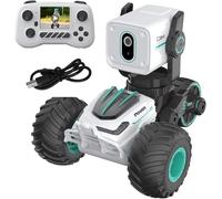 Remote Control Car with Camera, RC Car with Camera for Kids, with 720P Real Time Video Camera Kids off-Road Truck Photography RC Vehicle Video Recording & Voice Control White