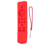 Remote Control Cover Silicone Soft Anti Slip Shockproof Protective Remote Sleeve With Lanyard for Fire TV Stick Lite (Insieme rosso)
